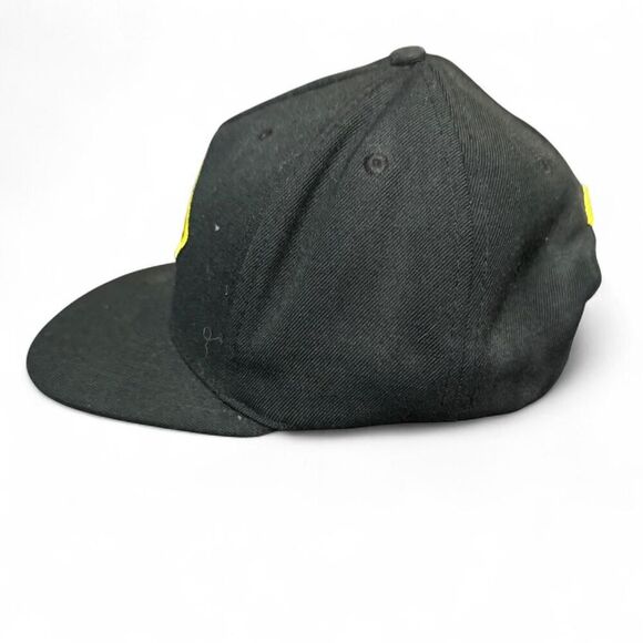 Trukfit Snapback Hat Black Yellow Truck Logo Flat Bill Cap  Wool Trucker Hat - Picture 3 of 8